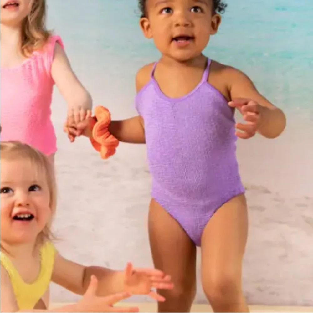 ISO Hunza G Kids Baby Margot Swimsuit Lilac - Picture 1 of 2